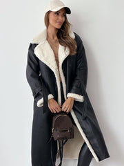 Load image into Gallery viewer, Winter Jacket With Belt Double Breasted