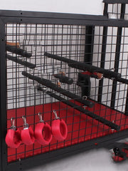 Load image into Gallery viewer, Large Metal BDSM Restraint Cage with Cuffs & Accessories
