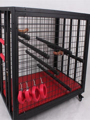Load image into Gallery viewer, Large Metal BDSM Restraint Cage with Cuffs & Accessories