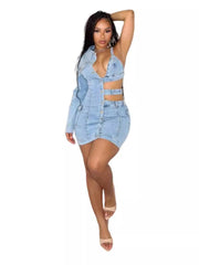 Load image into Gallery viewer, Asymmetrical Denim Dress