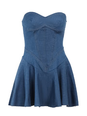 Load image into Gallery viewer, Tube Top Denim Dress