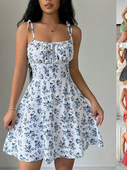 Load image into Gallery viewer, Floral Print Dress Summer Dresses