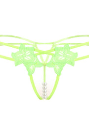 Load image into Gallery viewer, Embroidered Thong with Beads