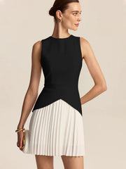Load image into Gallery viewer, Elegant Waist-Cinching Pleated Dress