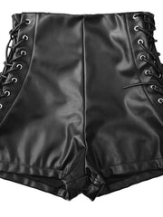 Load image into Gallery viewer, High Waisted Faux Leather Shorts