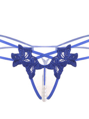 Load image into Gallery viewer, Embroidered Thong with Beads