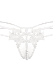 Load image into Gallery viewer, Embroidered Thong with Beads