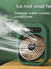 Load image into Gallery viewer, Misting Fan Air Cooler Cooling USB Rechargeable