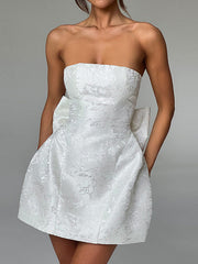 Load image into Gallery viewer, Tube Top Dress With Big Bow