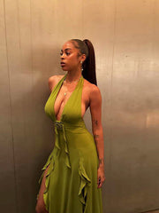 Load image into Gallery viewer, Deep V-neck Summer Dress