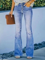 Load image into Gallery viewer, High Waist Bell Bottom Jeans