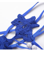 Load image into Gallery viewer, Embroidered Thong with Beads