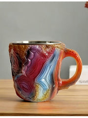 Load image into Gallery viewer, Resin Mineral Crystal Coffee Mugs With Handles