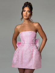 Load image into Gallery viewer, Tube Top Dress With Big Bow