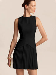 Load image into Gallery viewer, Elegant Waist-Cinching Pleated Dress