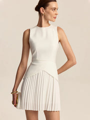 Load image into Gallery viewer, Elegant Waist-Cinching Pleated Dress