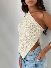 Load image into Gallery viewer, Lace Asymmetrical Top