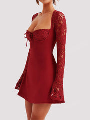 Load image into Gallery viewer, Lace Long Sleeve Dress