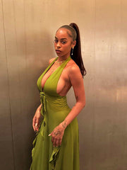 Load image into Gallery viewer, Deep V-neck Summer Dress