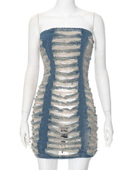 Load image into Gallery viewer, Ripped Tube Top Dress