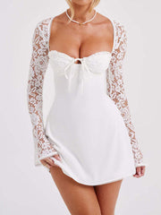 Load image into Gallery viewer, Lace Long Sleeve Dress