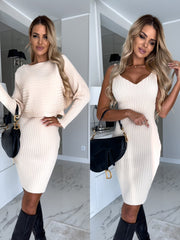 Load image into Gallery viewer, Long-sleeved Top And Sleeveless dress