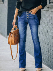 Load image into Gallery viewer, High Waist Bell Bottom Jeans