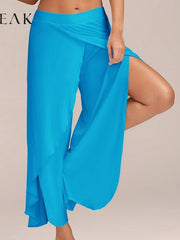 Load image into Gallery viewer, Casual Loose Split Wide Leg Pants