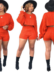 Load image into Gallery viewer, Knitted Crop Top & Shorts Set