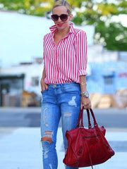 Load image into Gallery viewer, Collar Long Sleeve Shirts