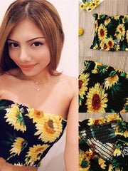 Load image into Gallery viewer, Sunflower Tube Top