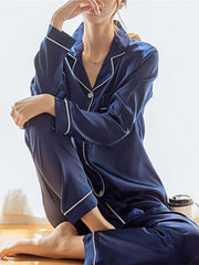 Load image into Gallery viewer, Silky Satin Pajamas Set