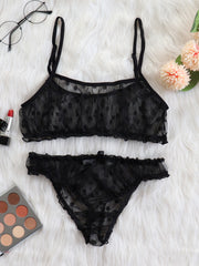 Load image into Gallery viewer, Sexy Sheer Dot Lace Lingerie Set