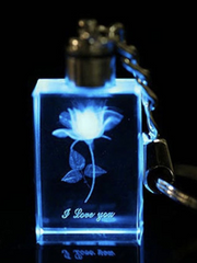 Load image into Gallery viewer, Crystal LED Light Key Chain