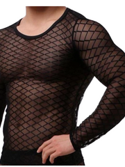 Load image into Gallery viewer, Men's Long Sleeve Mesh Shirt