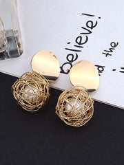 Load image into Gallery viewer, Woven Ball Pearl Earrings