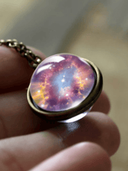 Load image into Gallery viewer, Galaxy Double Sided Pendant Necklace - vendach