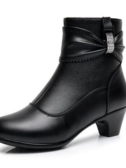 Load image into Gallery viewer, Women's mid heel short boots