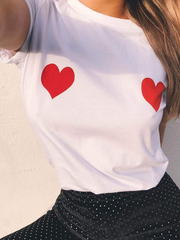 Load image into Gallery viewer, Cotton round neck print casual t-shirt