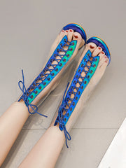 Load image into Gallery viewer, Transparent Boots High Heel Sandals