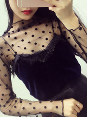 Load image into Gallery viewer, Sheer Lace Long Sleeve Shirts