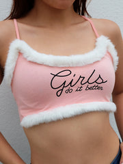 Load image into Gallery viewer, Plush letter printed sling vest