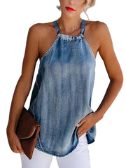 Load image into Gallery viewer, Women's Denim Jeans Top