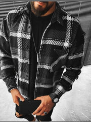 Load image into Gallery viewer, Long Sleeve Plaid Shirt w/ Pockets