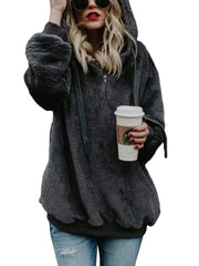 Load image into Gallery viewer, European and American long-sleeved hooded solid color sweater