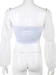 Load image into Gallery viewer, Lace-Up Bustier w/ Long Sleeves