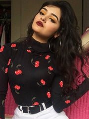 Load image into Gallery viewer, CHERRY BABY LONG SLEEVE TOP