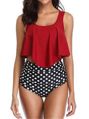 Load image into Gallery viewer, Floral Print U Neck Tankini Set