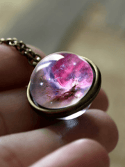 Load image into Gallery viewer, Galaxy Double Sided Pendant Necklace - vendach