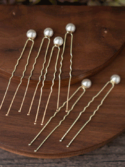 Load image into Gallery viewer, Pearl U-shaped hairpin